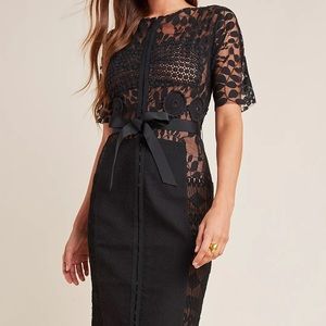 Anthropologie Lace Cocktail Dress